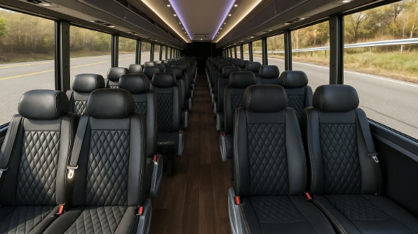 Interior of Charter Bus Company Camden's 15 Passenger Minibus in Camden