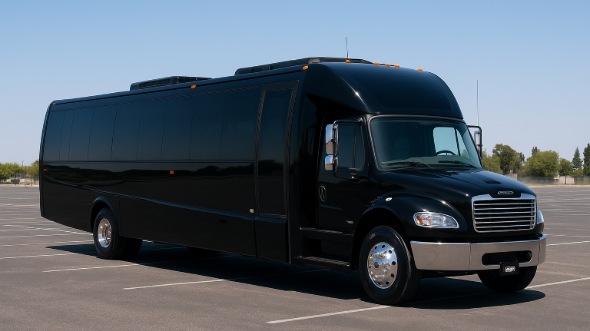 Exterior of Charter Bus Company Camden's 28 Passenger Mini bus in Camden