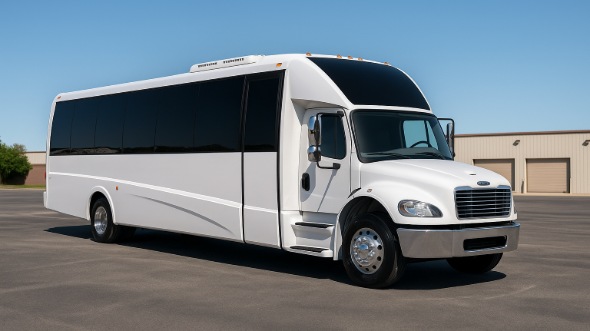 Exterior of Charter Bus Company Camden's 30 Passenger Minibus in Camden