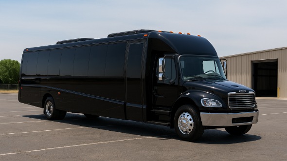 Exterior of Charter Bus Company Camden's 35 Passenger Minibus in Camden