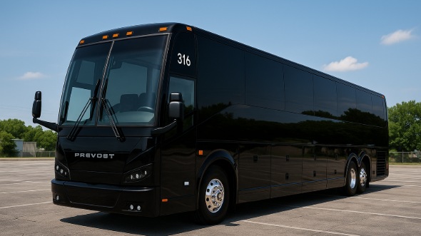 Exterior of Charter Bus Company Camden's 55 Passenger Charter Bus in Camden