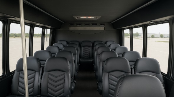 camden 28 passenger minibus inside