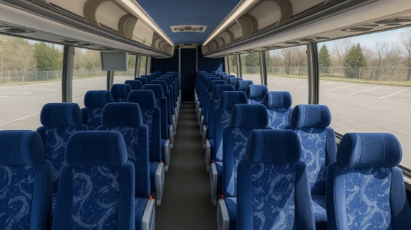camden 55 passenger charter bus inside